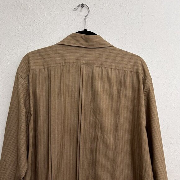 Dos Carolinas Guayabera Shirt Men's Button Up Long Sleeve 2 pockets Size XXL Tan - Picture 9 of 11